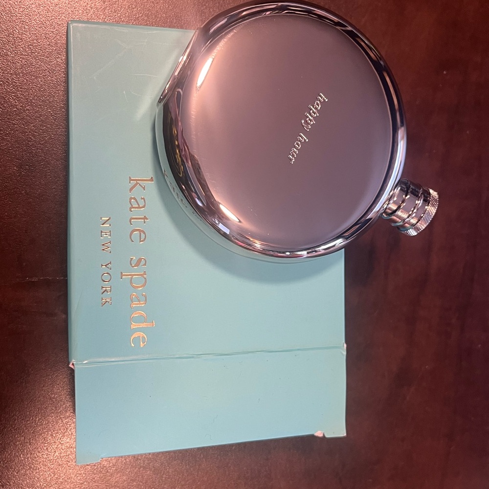 Kate Spade Shiny Silver Flask